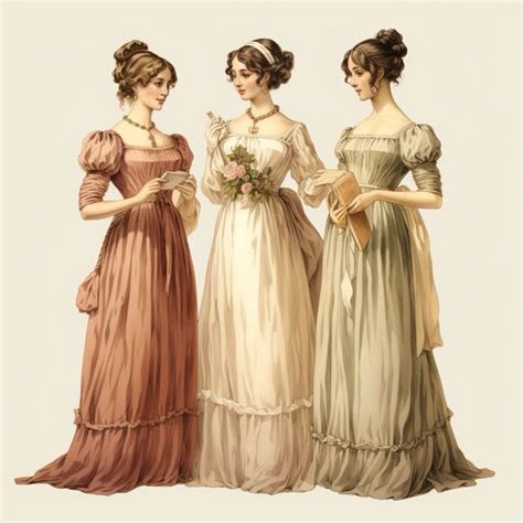 pin  carolinaz  vintage ilustratiin regency era fashion regency