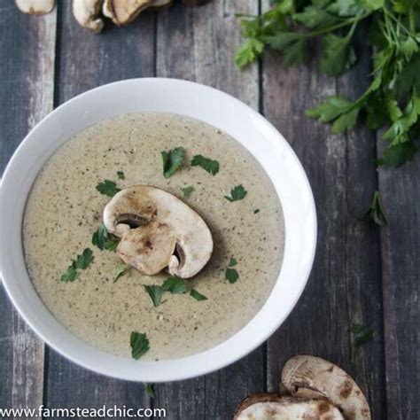Keto Cream of Mushroom Soup, Low Carb, Gluten Free • The Farmstead