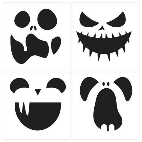 Scary Pumpkin Stencils Free Printable | Bernard
