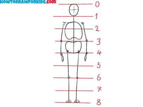 human body proportions easy drawing lesson  kids