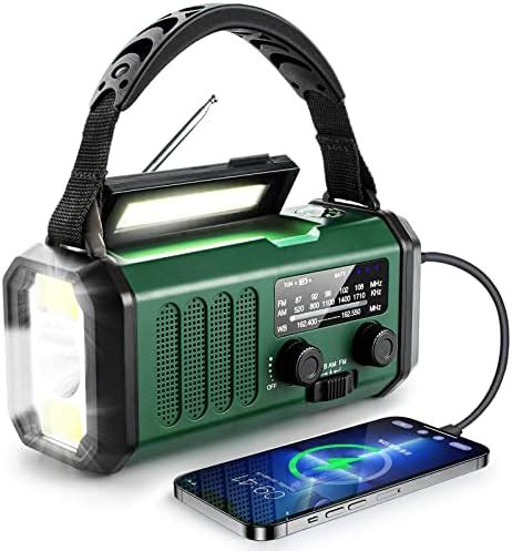 Esky Emergency Hand Crank Radio With 3 LED Flashlight AM FM NOAA