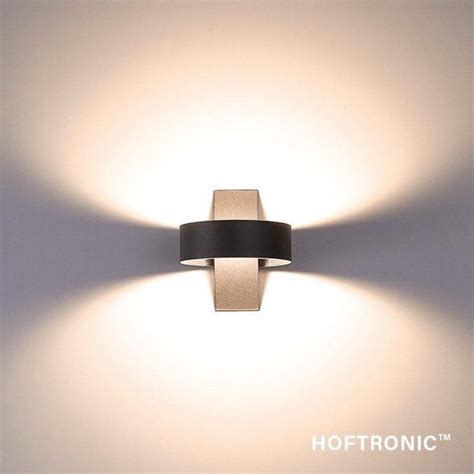 Hoftronic Muta Wandlamp Zwart Ip Spuitwaterdicht K Warm