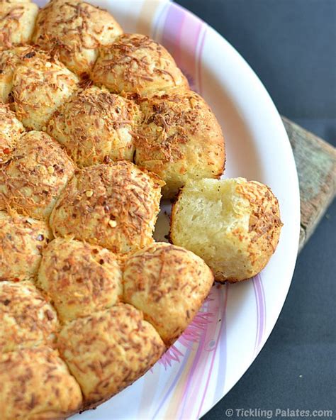 Cheesy Garlic Pull Apart Rolls Recipe Eggless Bread Recipes