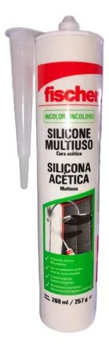 Sellador Silicona Acetica Transparente Fischer Ml