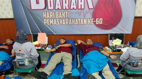 Peringati HBP Ke 60 Kanwil Kemenkumham Sulsel Gelar Donor Darah