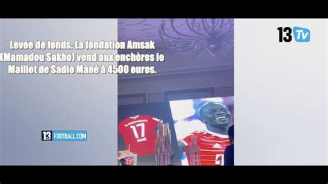 le Maillot de Sadio Mané vendu à 4500 euros par la fondation Amsak de