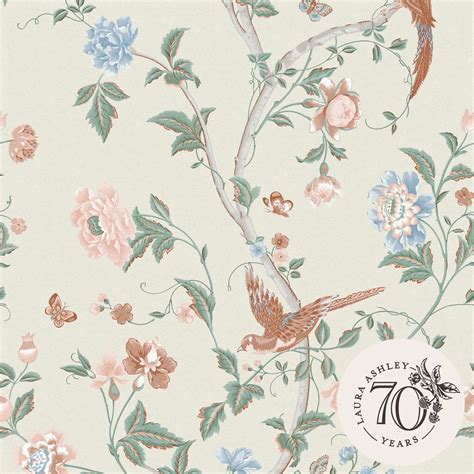 Laura Ashley Summer Palace Midnight Blue Wallpaper