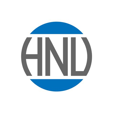 HNU letter logo design on white background. HNU creative initials circle logo concept. HNU ...