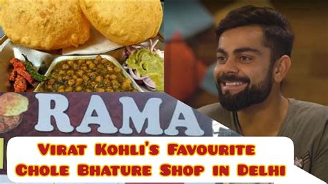 Virat Kohlis Favourite Chole Bhature Shop In Delhi Rama Chole