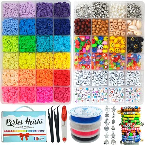 Kit Perles Heishi Pi Ces Perles Plates Pour Bracelet Kit Bijoux