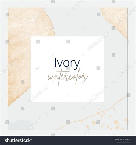 Nude Gold Ivory Pink Watercolor Template Stock Vector Royalty Free Shutterstock