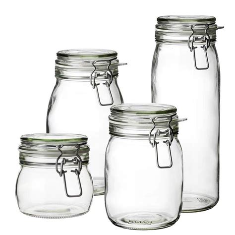 Air Tight Glass Jar Food Canister Pot Honey Container Kitchen Storage