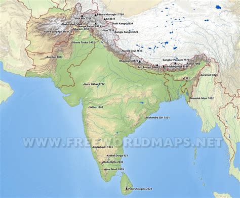 Physical Map Of Southwest Asia Mountains 18720 | The Best Porn Website