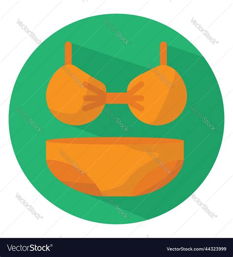 Orange Bikini On A White Background Royalty Free Vector