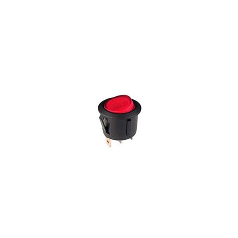 12v Round Rocker Switch Red Illuminated Rocker Switch