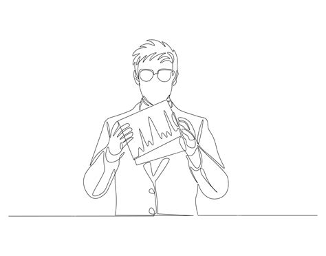 Premium Vector | Continuous one line drawing of businessman explaining