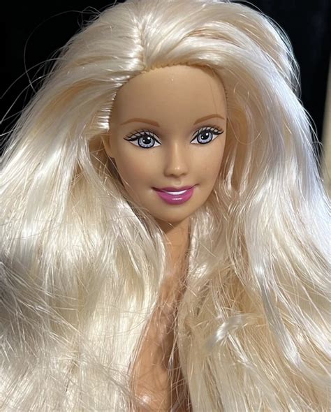 Barbie Nude Doll Blonde Hair Blue Eyes Body Stamp Head Stamp A Picclick Uk