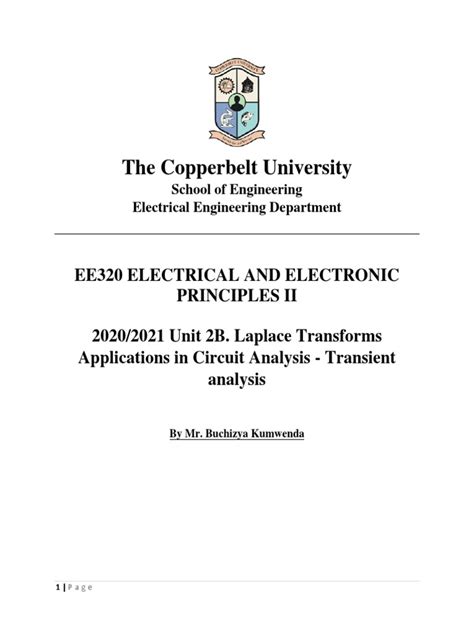 Circuit Analysis in S Domain | PDF | Electrical Network | Laplace Transform