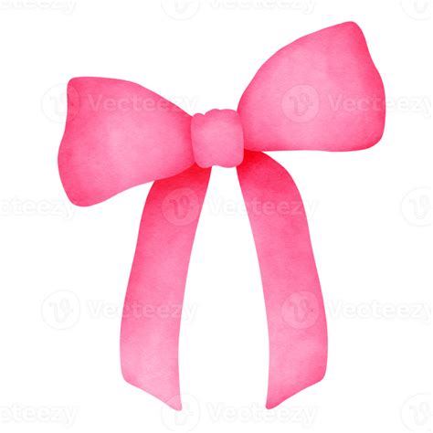 Watercolor Bow Ribbon Pink 26551781 PNG