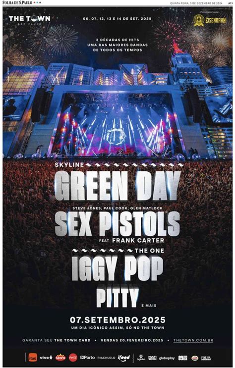 Green Day Sex Pistols Iggy Pop Announce Brazil 2025 Show Setlist Fm