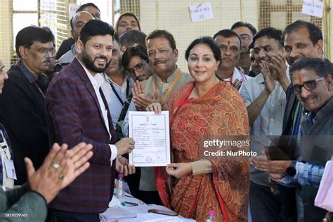 Diya Kumari The Bjp Candidate From Vidhyadhar Nagar Is Posing For A