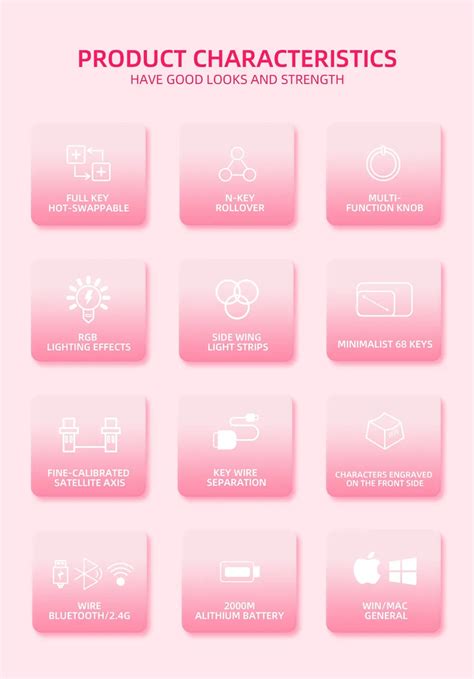 Zifriend Za Pro Rgb Hot Swappable Wired Wireless Bluetooth Mechanical Keyboard Tnt Yellow