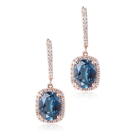 London Blue Topaz Drop Earrings Temple And Grace Au