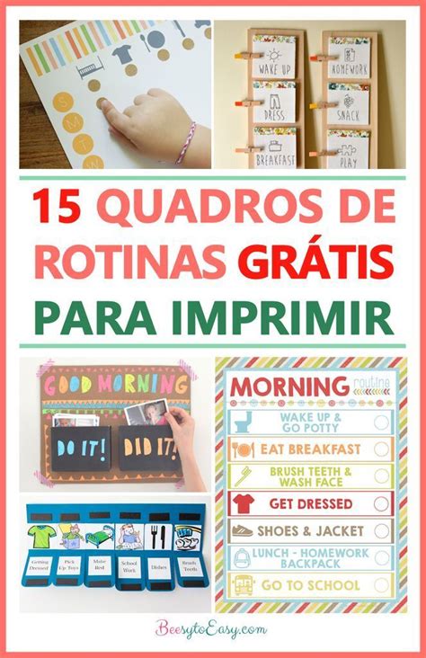 15 Quadros De Rotinas Para Crianças Pequenas Que Funcionam Quadro De