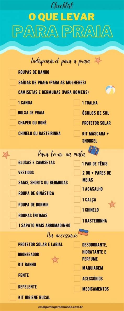 O Que Levar Para A Praia Super Checklist Dicas Importantes