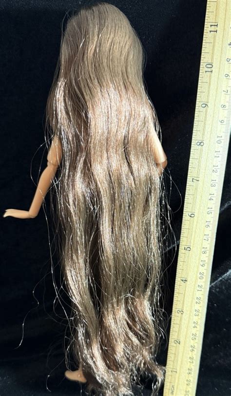 Extra Long Brown Hair Hazel Eyes Articulated Mattel Barbie Doll Nude W