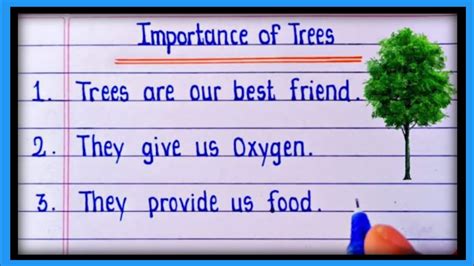 10 Lines On Importance Of Tree In English Importance Of Tree Essay