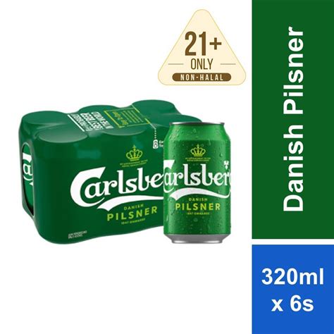 Carlsberg Danish Pilsner Beer Can 320ml X 6 Pcs Shopee Malaysia