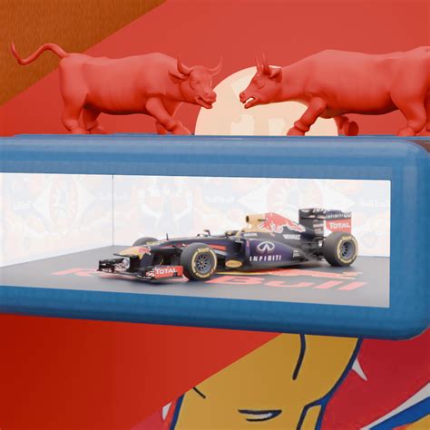 Red Bull F1 Car Display Stand Decor 3d Render