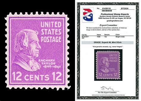 Scott C Presidential Issue Mint Graded Superb Nh With Pse