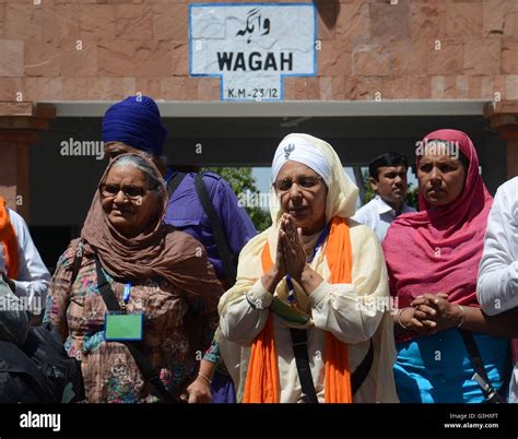 Hundreds Of Indian Sikh Pilgrims Arrived At The Wagah Railway Station