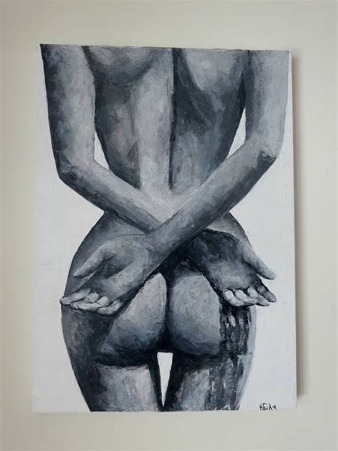 Modern Nude Painting Woman Erotic Art Abstract Original Art Etsy