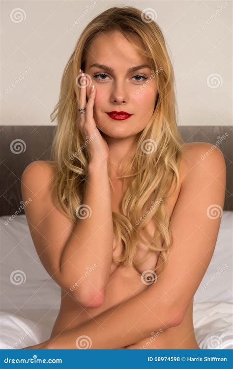Blonde In Bed Stock Photo Image Of Female Gorgeous 68974598