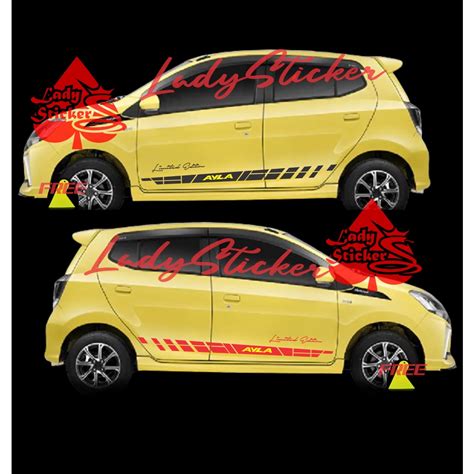 Jual List Sticker Stiker Mobil Ayla Striping Sticker Mobil Daihatsu