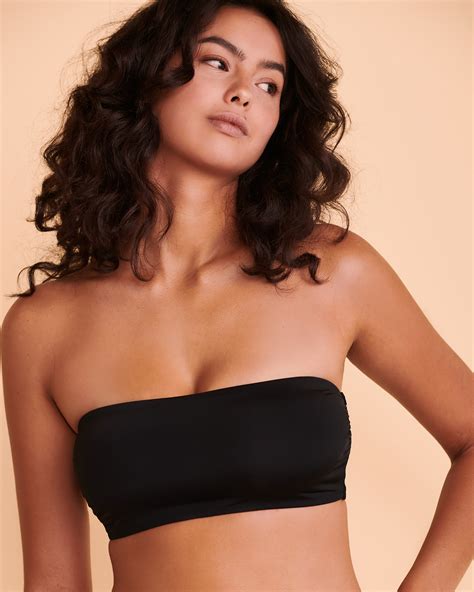 Tropik Haut De Bikini Bandeau Convertible Solid Noir Bikini Village