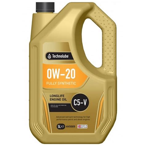 Technolube Engine Oil 0w20 C5 V Volvo Fully Synthetic