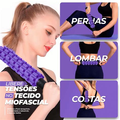 Bastão de Massagem e Liberação Miofascial Roxo Consport Natural