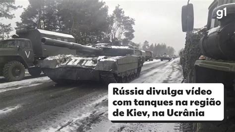 Vídeo Rússia divulga vídeo mostrando tanques na região de Kiev na