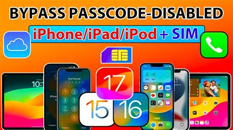 Passcode Disabled Bypass IOS 17 16 15 With Sim Signal Unlock