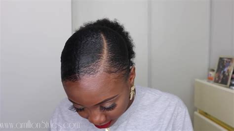 How To Slick Down Short 4c Natural Hair Tutorial A Million Styles