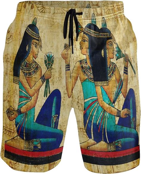 Auuxva Moontour Retro Ancient Egyptian Parchment Mens Swim Trunks