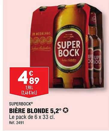 Promo Bi Re Blonde Superbock Chez Aldi Icatalogue Fr
