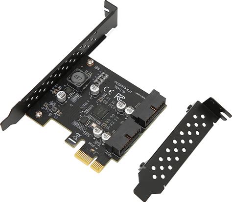 PCIe to USB 3.2 Gen 2 Adapter, 2 USB 3.2 Gen 1 Ports, 19PIN PCI Express ...