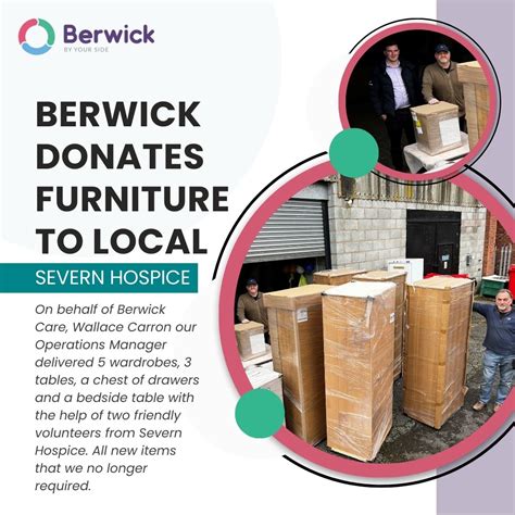 Berwick Care Donates Furniture Severn Hospice News Berwick Care