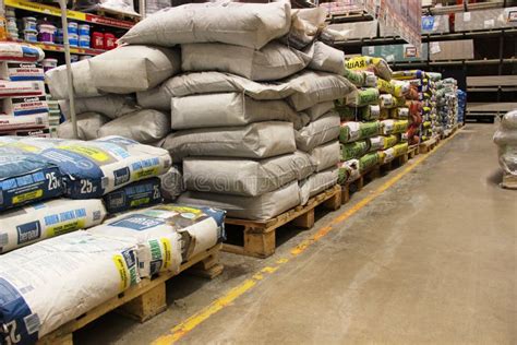 Building Materials Store. Large Hypermarket of Goods for Construction ...