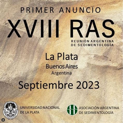 Anuncio XVIII RAS Asociación Argentina de Sedimentología